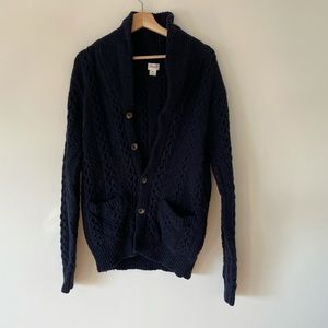 Club Monaco blue cardigan wool sweater button up